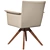 Foxy Swivel Armchair - Sleek and Stylish Seating Solution 3D model small image 4