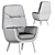 Sleek Modern Chair 3D model small image 3