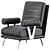 Modern Black Armchair: Sleek Design, 2015 Version 3D model small image 3