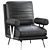 Modern Black Armchair: Sleek Design, 2015 Version 3D model small image 5