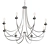 Elegant Norberto 8-Light Chandelier 3D model small image 1