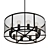 Metal Mesh Industrial Chandelier 3D model small image 1