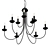 Elegant Wentworth 9-Light Chandelier 3D model small image 1