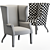 Luxury Tyringham Chair by John Boone 3D model small image 2