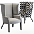 Luxury Tyringham Chair by John Boone 3D model small image 5