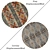 Round Carpet Set - Versatile 6-Piece Collection with Varying Textures 3D model small image 2