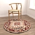 Decorative Round Carpets Set 3D model small image 4