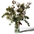 Title: Eucalyptus Pine Cotton Bouquet in Glass Vase 3D model small image 1