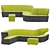 Customizable Pablo Modular Sofa 3D model small image 1