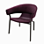 Elevate Velvet Lounger 3D model small image 3