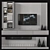 Sleek TV Shelf Set7: Modern Design 3D model small image 1