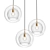 Lyse: Double Glass Pendant Light 3D model small image 1