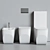 Hatria Next Collection: Modern Ceramic Toilet 3D model small image 3