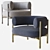 Modern Cini Armchair by HC28 3D model small image 2