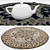 Round Carpets Set: Versatile 6-Piece Collection 3D model small image 3