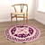 Round Carpets Set: Versatile 6-Piece Collection 3D model small image 4