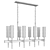 Sleek Brass Line Chandelier 3D model small image 2