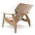 Sculptural Comfort: Diz Armchair 3D model small image 2