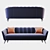 Velvet Comfort Sofa by Dantone 3D model small image 3