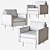 Modern Granton Armchair: Sleek Design 3D model small image 4