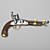 Antique Pistol: 18-19th Century 3D model small image 1