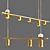 Elegant Brass Pendant Light 3D model small image 2