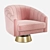 Elegant Bogarde Armchair: Velvet & Leather 3D model small image 1