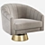 Elegant Bogarde Armchair: Velvet & Leather 3D model small image 11