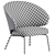 Modern Metal Armchair: LET by Fritz Hansen 3D model small image 3