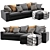 Modern IKEA KIVIK Chaise Lounge 3D model small image 6