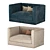 Elegant Fabric Sofa 3D model small image 6