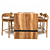 Elegant Clover Dining Set 3D model small image 3