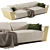 Modern Metropol Sofa 360cm - Elegant 3D Model 3D model small image 3