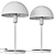 Sleek Iron Table Lamp - AMEDEO by ZAVA 3D model small image 2