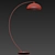 Sleek Curved Floor Lamp 3D model small image 2