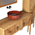 Wooden Bath Ensemble 3D model small image 3