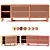 Adjustable Color Rattan Sidebar with Drawers 3D model small image 1