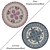 Round Carpets Set: Versatile and Detailed 3D model small image 2