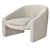 Stylish Shona Accent Armchair 3D model small image 3