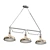 Stylish Bellevue 3 Light Chandelier 3D model small image 1