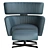 Luxury Leather Armchair: George 3D model small image 2