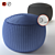 Cozy Knit Ottoman for Stylish Comfort 3D model small image 6