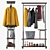 Urban Steel Clothing Rack 3D model small image 3