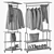 Urban Steel Clothing Rack 3D model small image 5