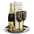 Elegant Champagne Service Tray 3D model small image 1