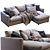 Stylish and Versatile Ikea Vimle Sofa 3D model small image 3