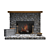 Elegant Stone Fireplace 3D model small image 5