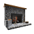 Elegant Stone Fireplace 3D model small image 6