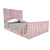 Baby Pink Velvet Khloe Ottoman Bed 3D model small image 2