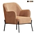 Elegant Velvet Armchair: Nora 3D model small image 1